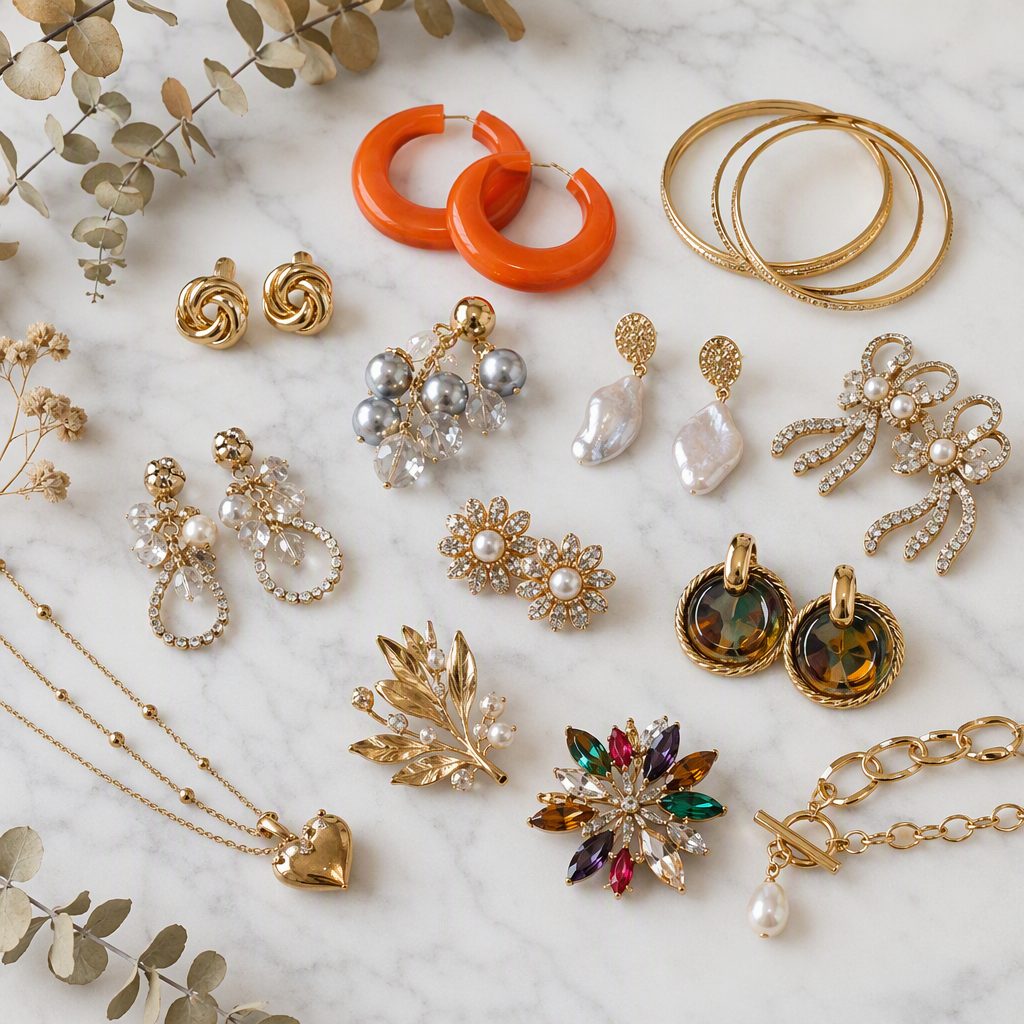 Wholesale Fashion Jewelry Assorted Grab Bag / Sample Pack | Trendy Earrings, Bangles, Brooches & Necklaces Mix Lo — photo 7
