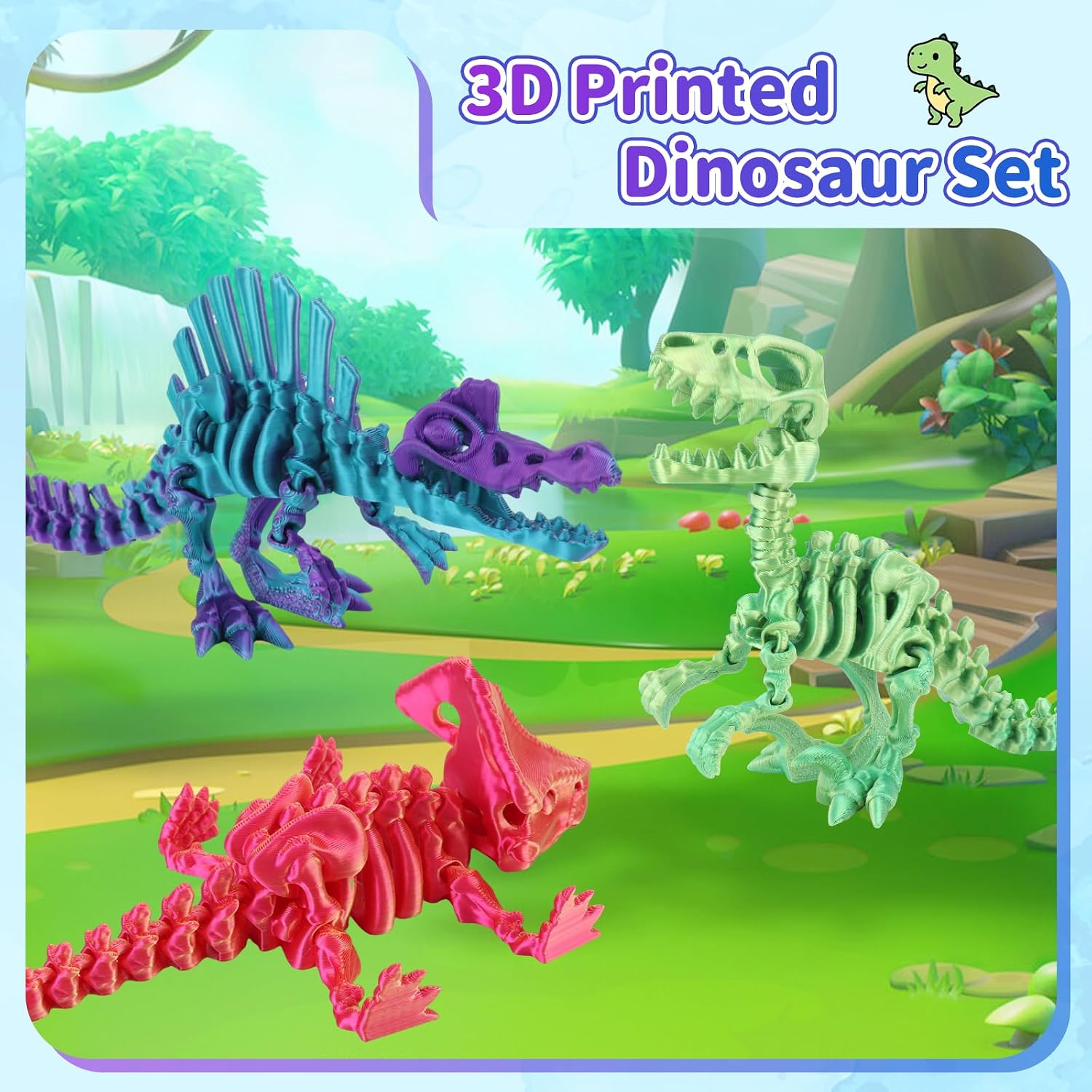 3PC 3D Printed Dinosaur โ photo 4