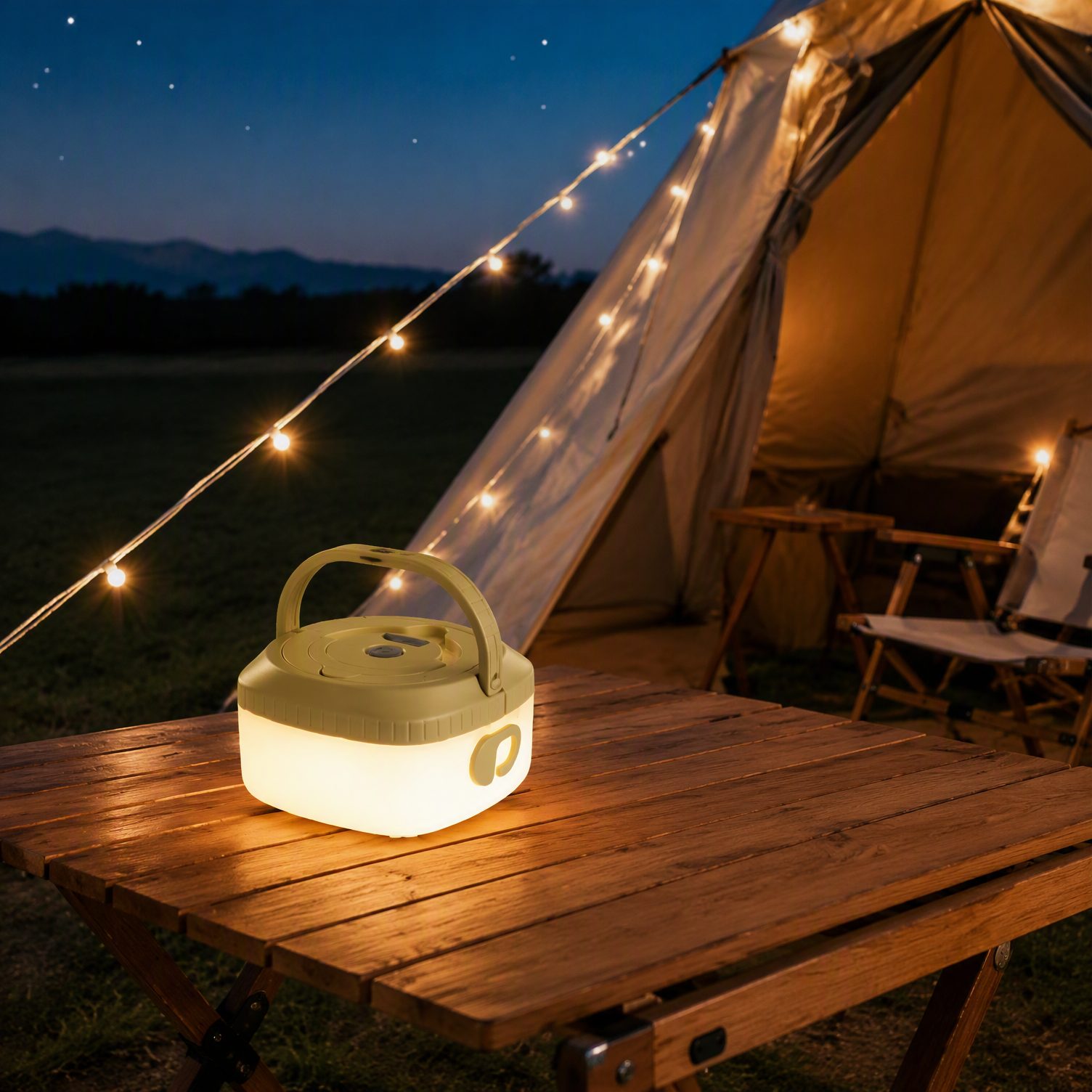 2-Pack LED Camping Lantern Rechargeable, Collapsible Portable Tent Light with Hook, Waterproof Emergency Lantern for Outdoor, Hurricane, Blackout, Home — photo 3