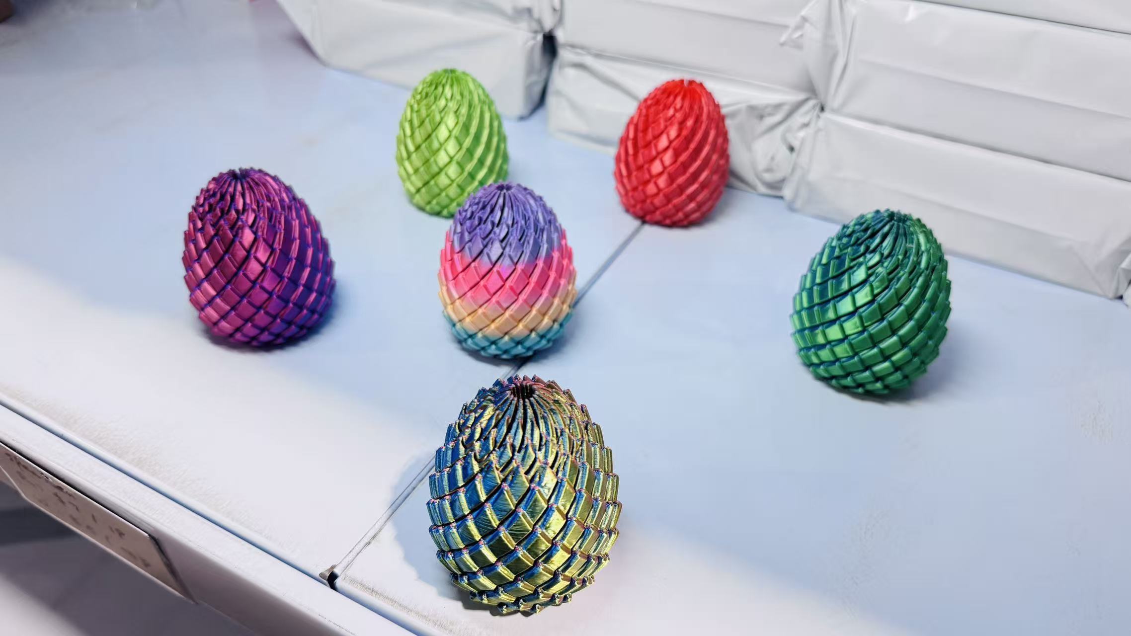 6 Pack 3D Printed Dragon Egg Toy โ Hatchable Dragon Surprise Eggs with Flexible Mini Figures โ photo 2