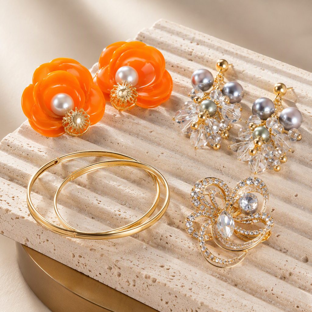 Wholesale Fashion Jewelry Assorted Grab Bag / Sample Pack | Trendy Earrings, Bangles, Brooches & Necklaces Mix Lo — photo 6
