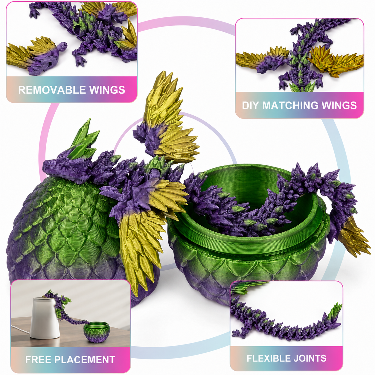 3D Printed Dragon Egg & Articulated Dragon โ photo 6