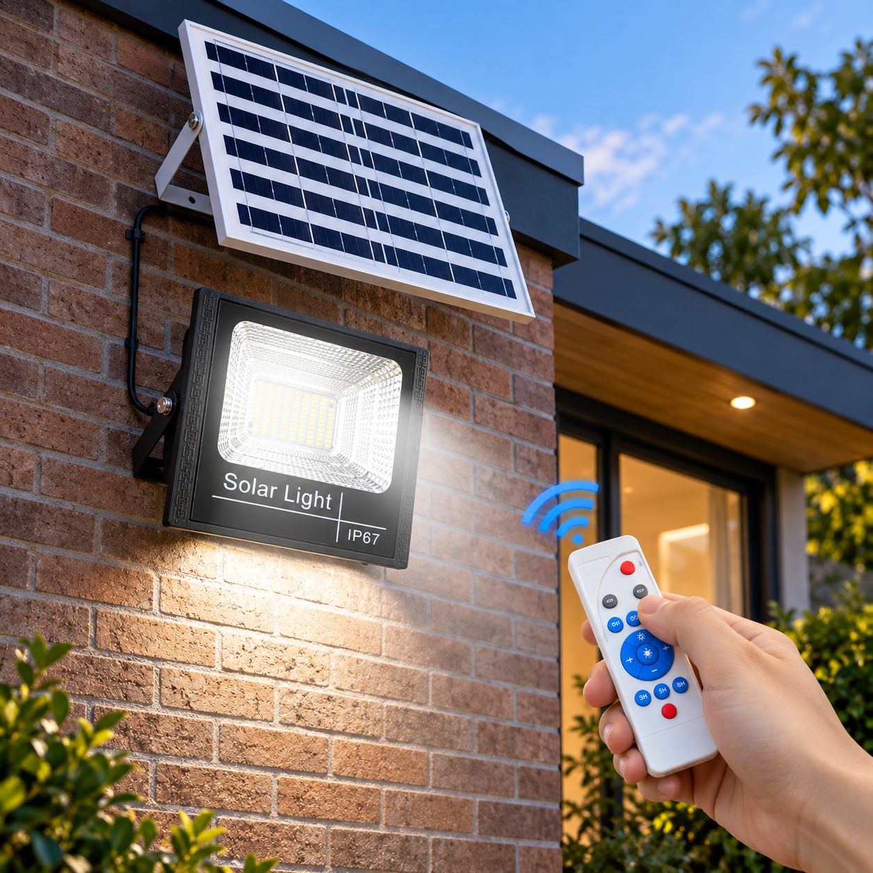 SL-67 100W Solar Flood Light with 3500mAh 32650 Lithium Battery – IP67 Waterproof — photo 4