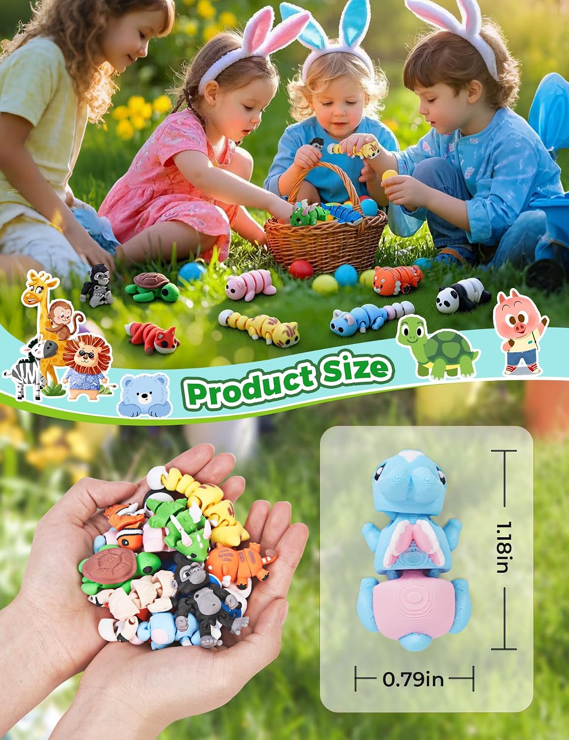 3D Printed Jointed Animal Magnetic Toys ,15pcs Mini 3D Printed Animals, Animal Refrigerator Magnets Gifts for Adults Kids Boy Girl 3-5 5-7 8-12 — photo 2
