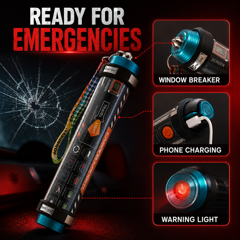 7800mAh Multifunction Camping Light – IP68 Waterproof Emergency Work Light with Power Bank & Window Breaker — photo 6