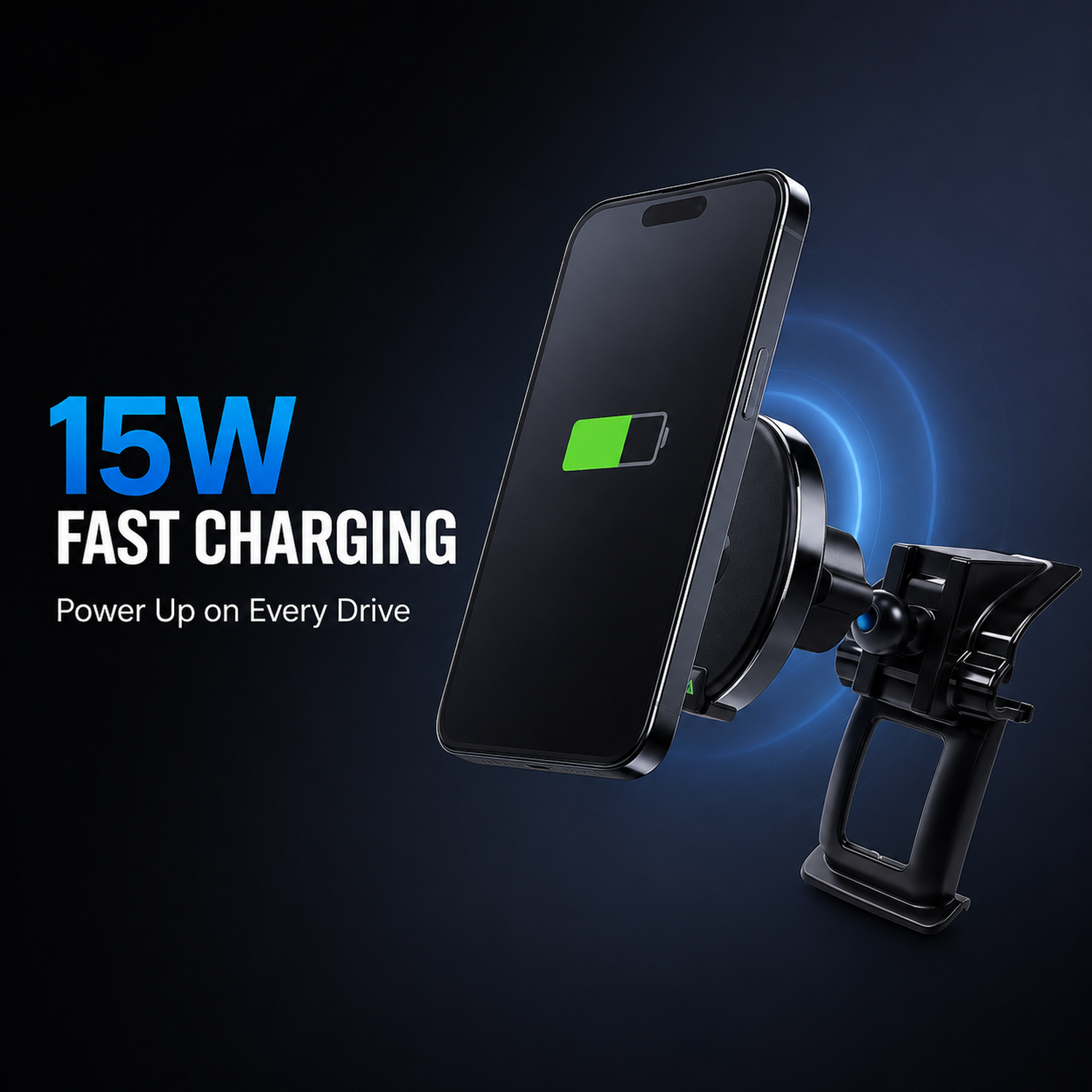 LASFIT 15W Magnetic Wireless Car Charger with Vehicle-Specific Phone Mount — photo 2