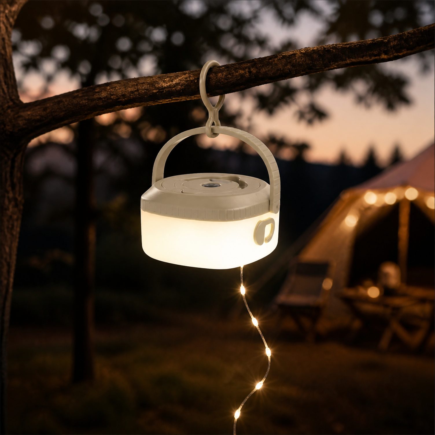2-Pack LED Camping Lantern Rechargeable, Collapsible Portable Tent Light with Hook, Waterproof Emergency Lantern for Outdoor, Hurricane, Blackout, Home — photo 5