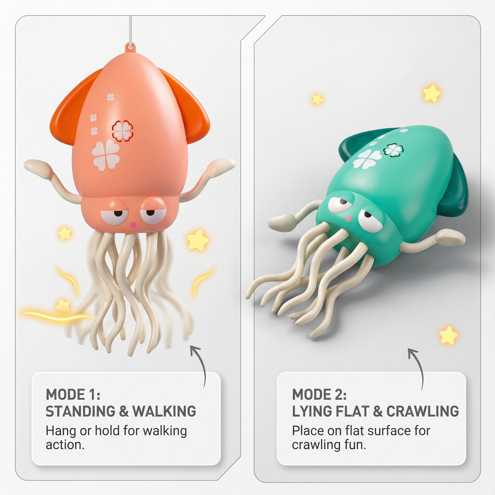 3-Pack Electric Dancing Octopus Toys with Colorful Lights & Music – Interactive Musical Squid Toys for Kids — photo 6